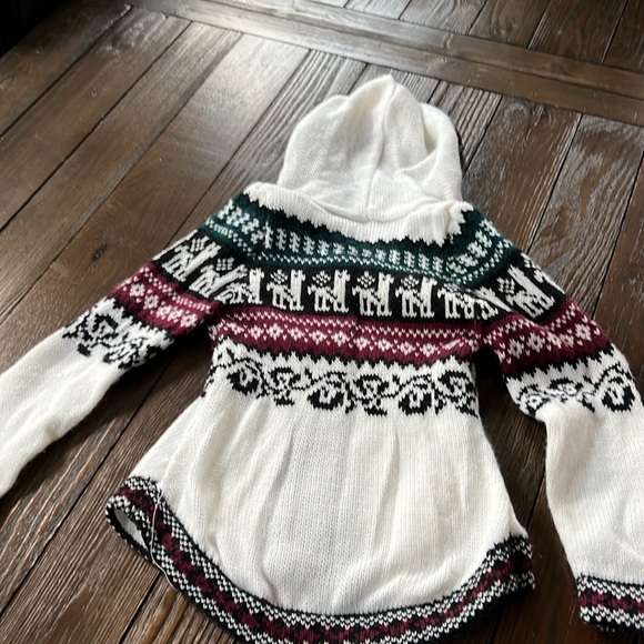 Adorable little girls, zipper hooded cardigan with llamas ￼SZ 4-5 - Picture 5 of 11